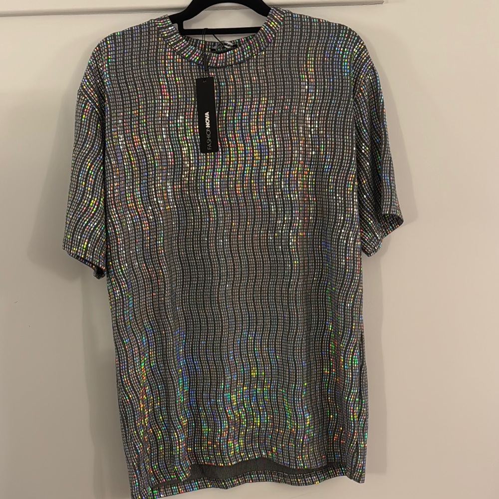 Women’s Silver Holographic Shirt